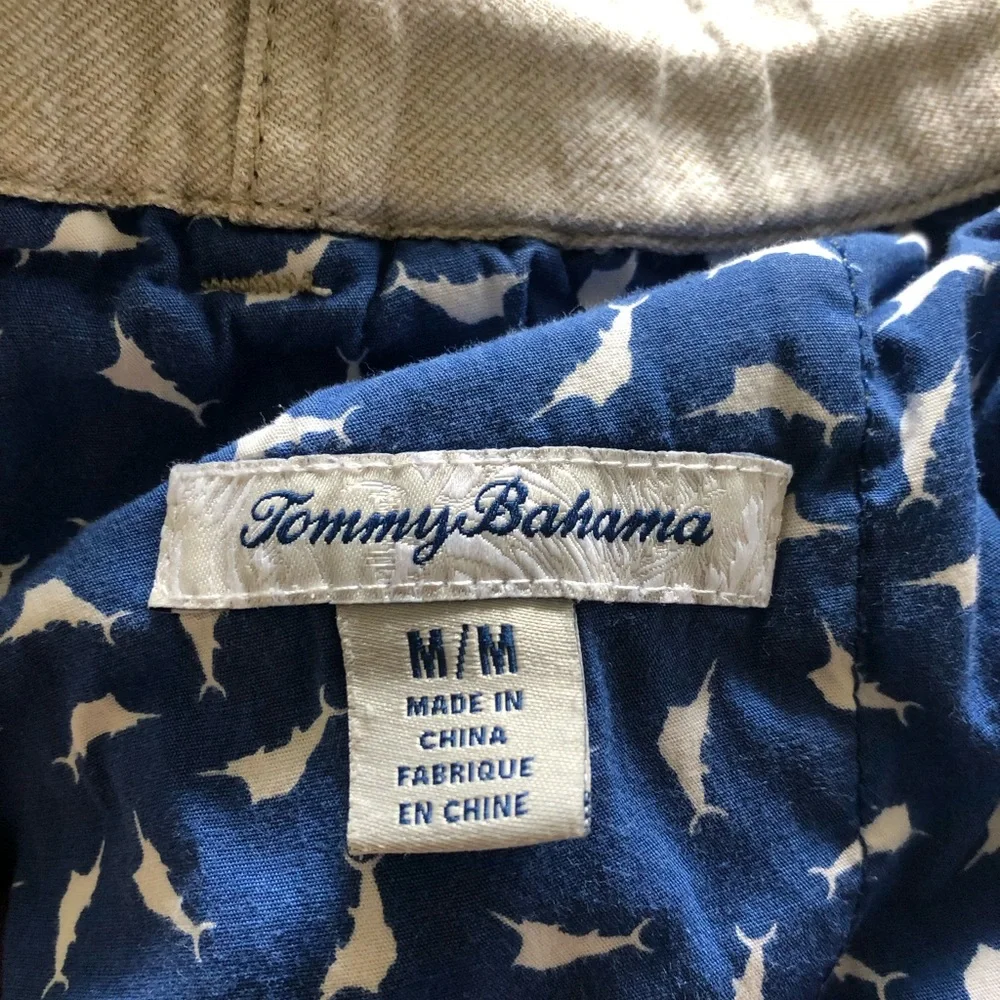 Tommy Bahamas Beige Drawstring Linen Cotton Blend Size M